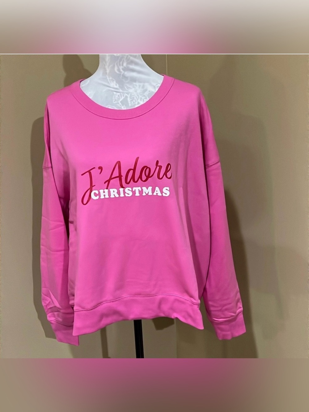 I’ Adore Christmas pink sweatshirt size 2X